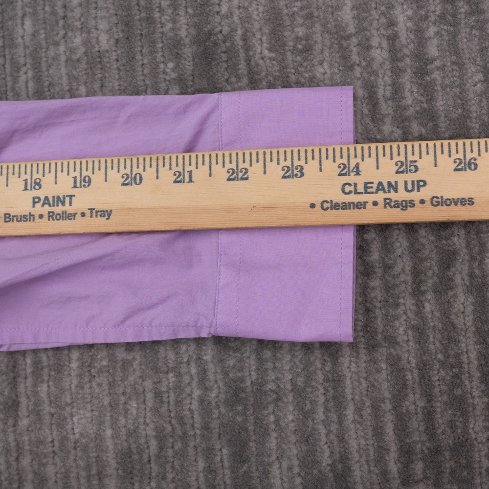 Talbots Button Up Shirt Women L Purple NWT Long Sleeve Cotton Pocket - Picture 6 of 9